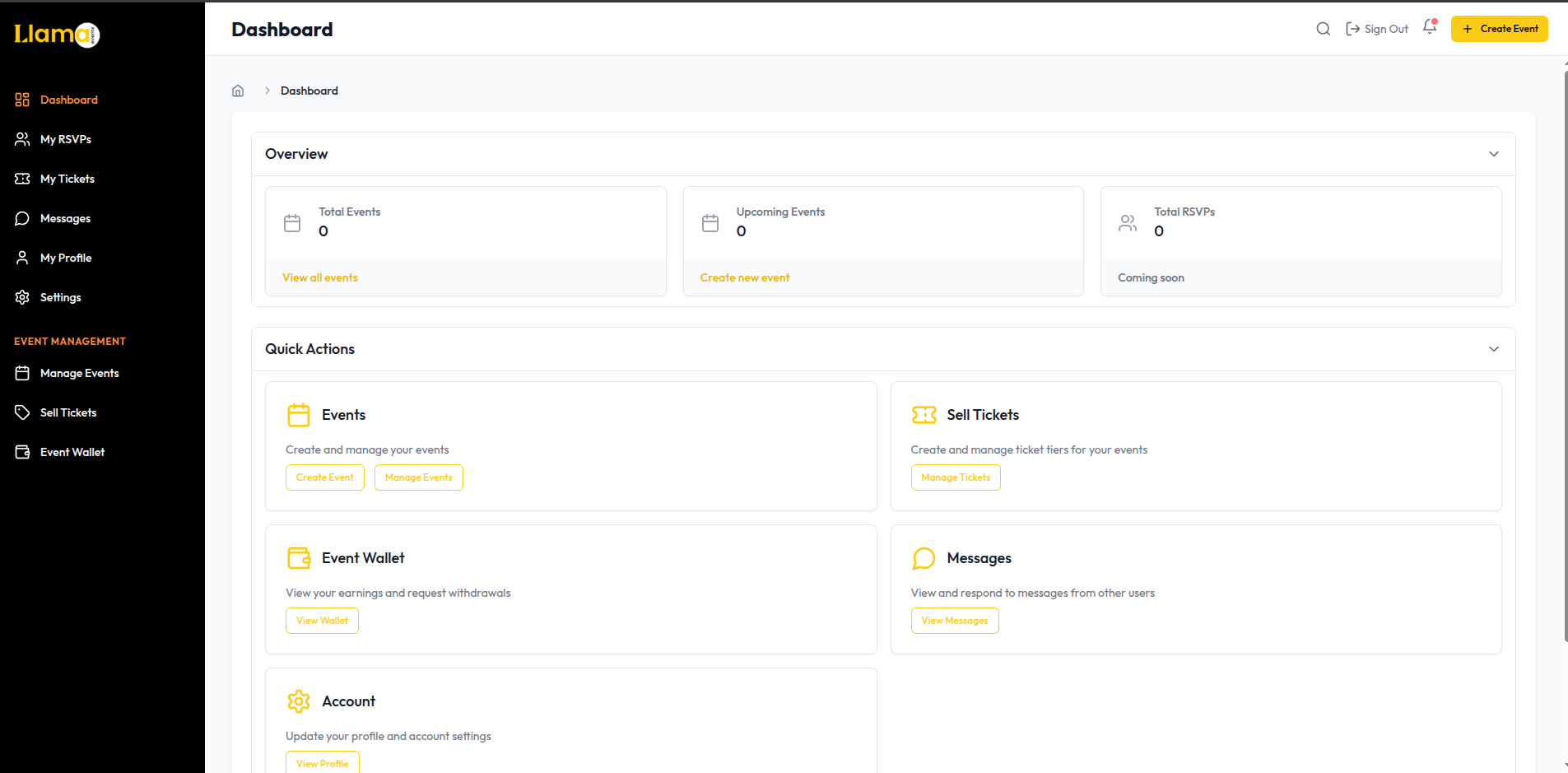 Event Management Dashboard